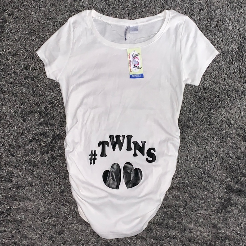 Planet Motherhood Twins Maternity Tee Shirt